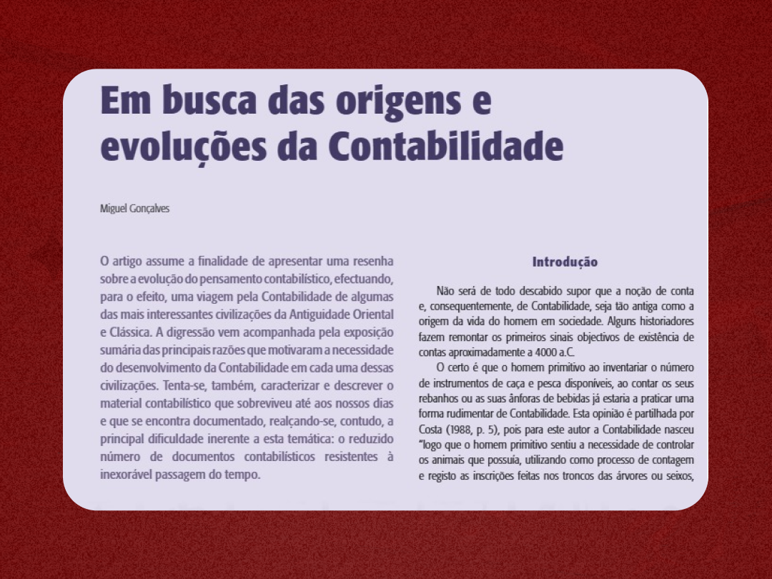 iZap Softworks - Em busca das origens e evoluções da Contabilidade.